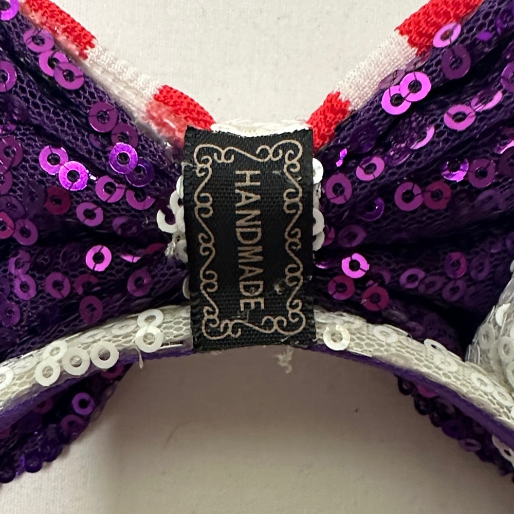 Purple and Green Sequin Toy Story Buzz Lightyear Minnie Mouse Ears Headband - Picture 2 of 4